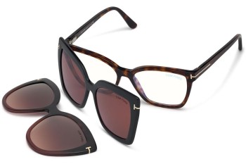 Glasögon Tom Ford FT5641-B 054 Fyrkantig Havana