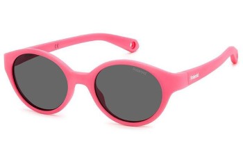 Solglasögon Polaroid Junior PLDK007/S MU1/M9 Polarized Oval Rosa