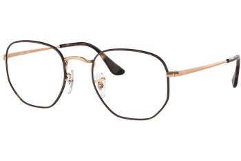 Glasögon Ray-Ban Hexagonal RX6448 3176 Fyrkantig Guld