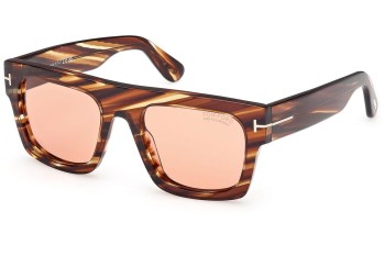 Solglasögon Tom Ford Fausto FT0711 53E Flat Top Havana