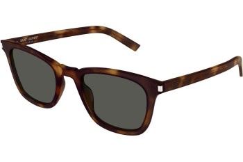 Solglasögon Saint Laurent SL716SLIM 003 Fyrkantig Havana