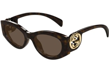 Solglasögon Gucci GG1691S 002 Oval Havana