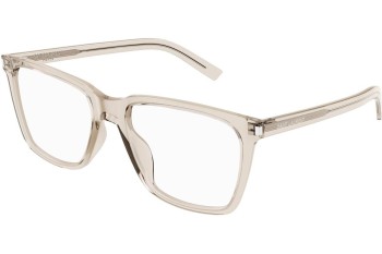 Glasögon Saint Laurent SL717SLIM 004 Fyrkantig Beige