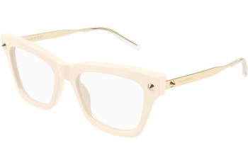 Glasögon Alexander McQueen AM0484O 008 Fyrkantig Beige