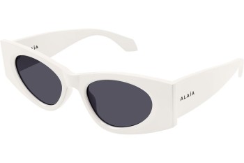 Solglasögon Azzedine Alaia AA0075S 002 Cat Eye Vit