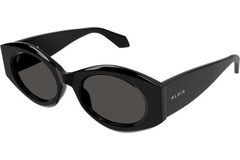 Solglasögon Azzedine Alaia AA0080S 001 Oval Svart