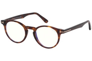 Glasögon Tom Ford FT5557-B 052 Runda Havana