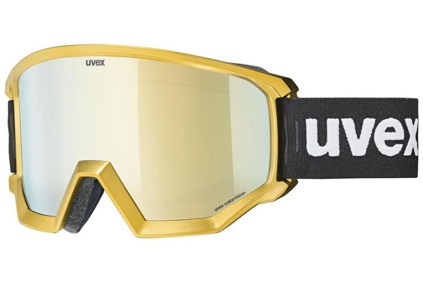 Ski Goggles uvex athletic CV Chrome Gold S2 Enkel Lins | Shield Guld