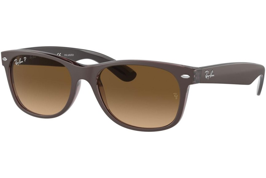 Solglasögon Ray-Ban New Wayfarer RB2132 6608M2 Polarized Fyrkantig Brun