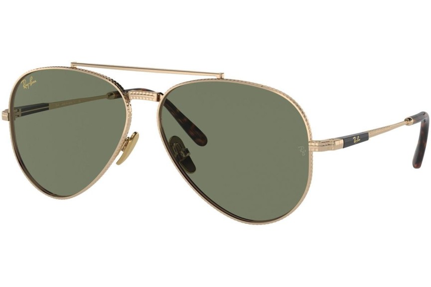 Solglasögon Ray-Ban Aviator Titanium Titanium Collection RB8225 313852 Pilot Guld