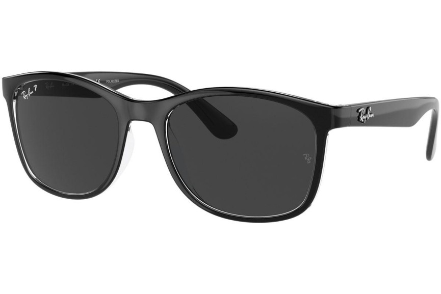 Solglasögon Ray-Ban RB4374 603948 Polarized Fyrkantig Svart