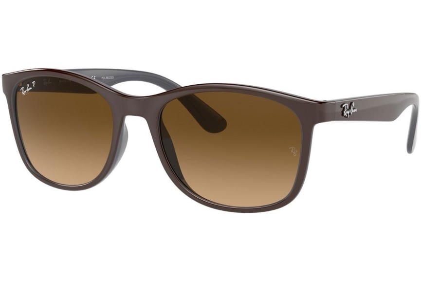 Solglasögon Ray-Ban RB4374 6600M2 Polarized Fyrkantig Brun