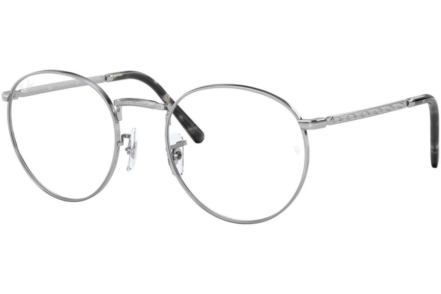 Glasögon Ray-Ban New Round RX3637V 2501 Runda Silver