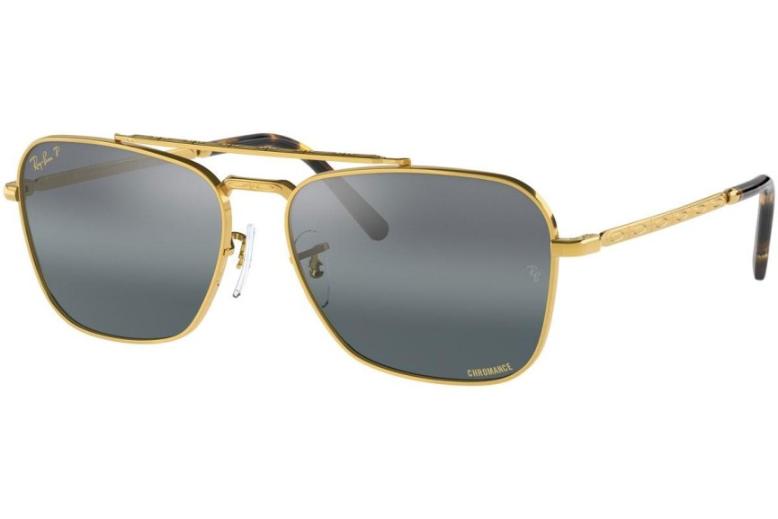 Solglasögon Ray-Ban New Caravan Chromance Collection RB3636 9196G6 Polarized Fyrkantig Guld