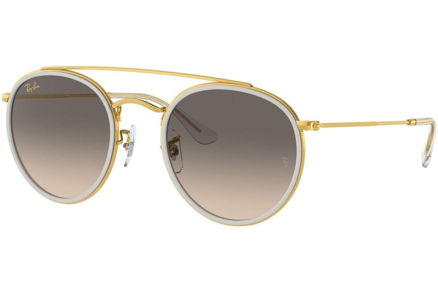 Solglasögon Ray-Ban Round Double Bridge RB3647N 923632 Runda Guld