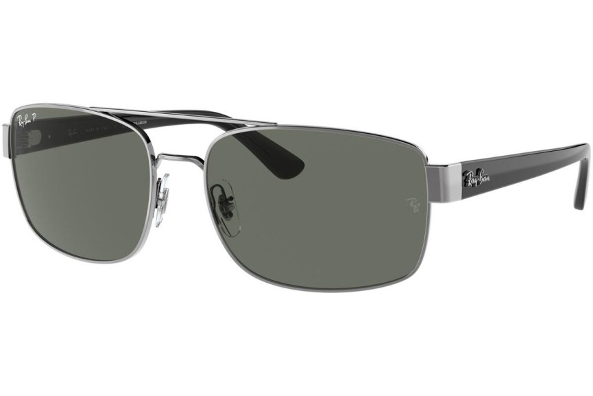 Solglasögon Ray-Ban RB3687 004/58 Polarized Rektangulära Silver