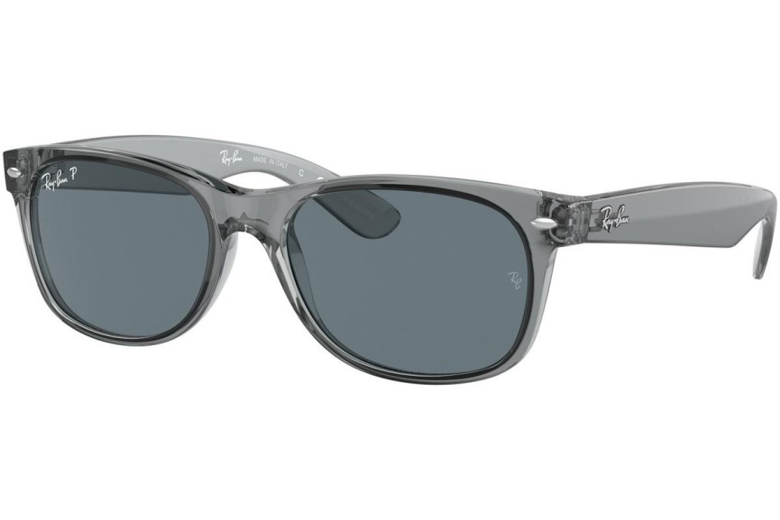 Solglasögon Ray-Ban New Wayfarer RB2132 64503R Polarized Fyrkantig Grå