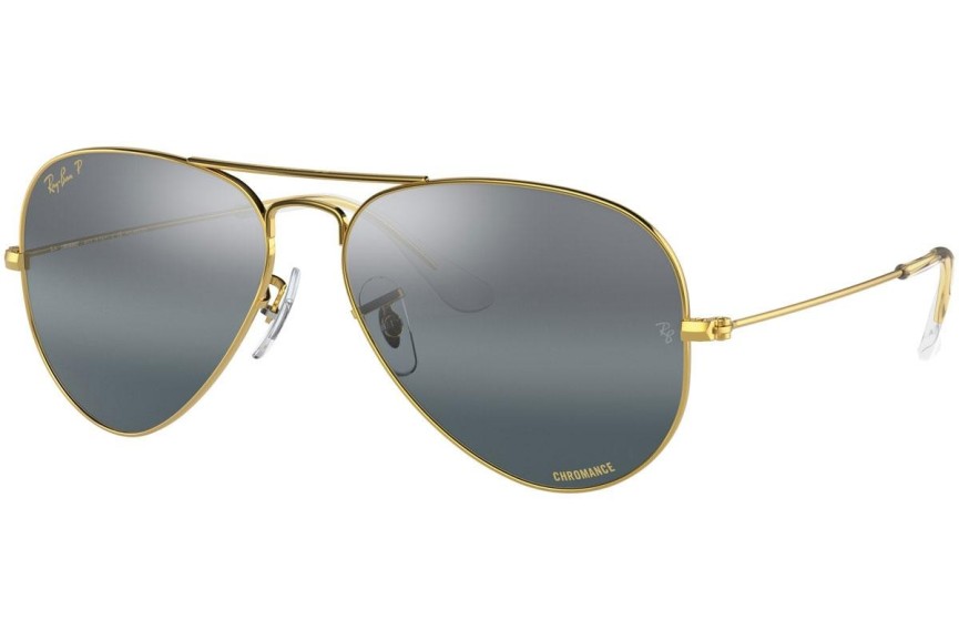 Solglasögon Ray-Ban Aviator Chromance Collection RB3025 9196G6 Polarized Pilot Guld