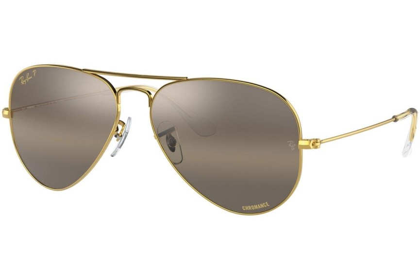 Solglasögon Ray-Ban Aviator Chromance Collection RB3025 9196G5 Polarized Pilot Guld