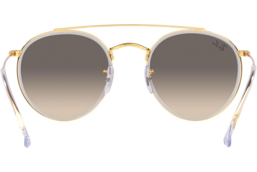 Solglasögon Ray-Ban Round Double Bridge RB3647N 923632 Runda Guld