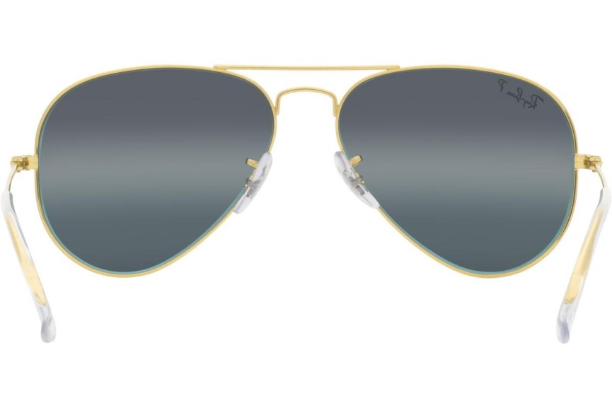 Solglasögon Ray-Ban Aviator Chromance Collection RB3025 9196G6 Polarized Pilot Guld