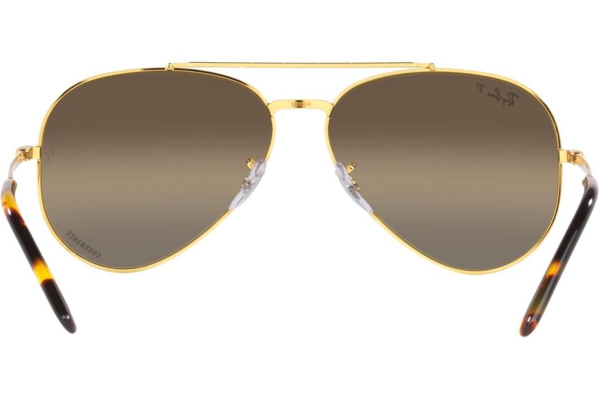 Solglasögon Ray-Ban New Aviator Chromance Collection RB3625 9196G5 Polarized Pilot Guld