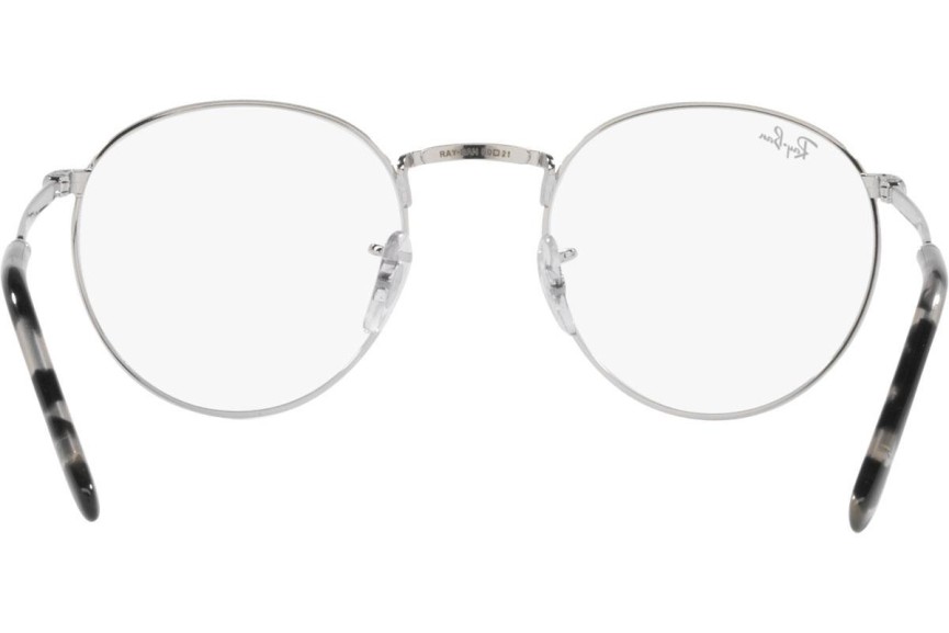 Glasögon Ray-Ban New Round RX3637V 2501 Runda Silver