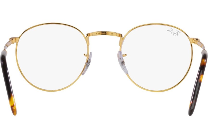 Glasögon Ray-Ban New Round RX3637V 3086 Runda Guld