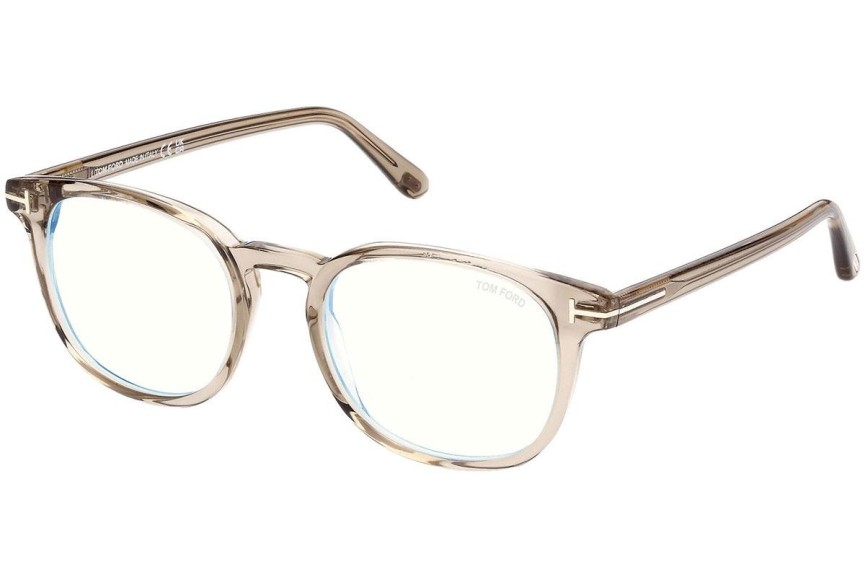 Glasögon Tom Ford FT5819-B 057 Runda Beige