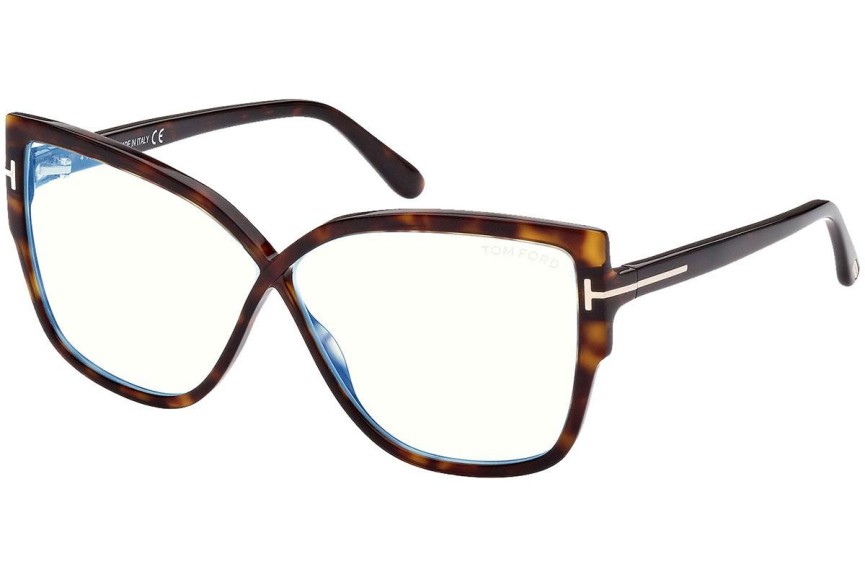 Glasögon Tom Ford FT5828-B 052 Fyrkantig Havana