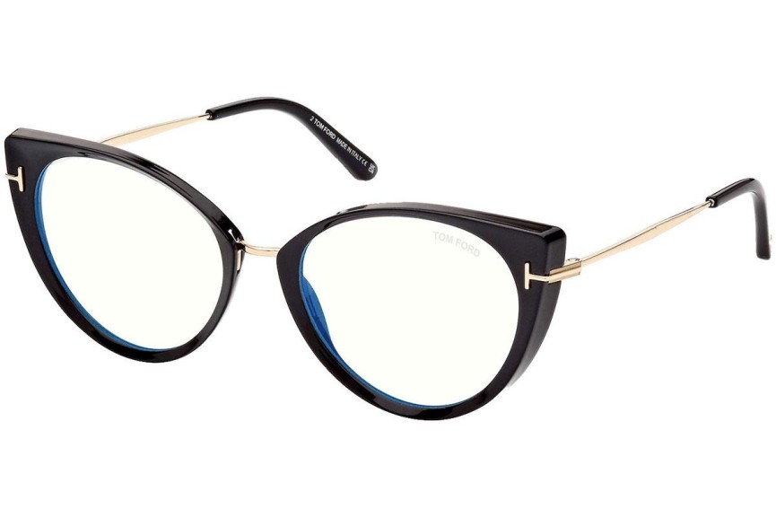 Glasögon Tom Ford FT5815-B 001 Cat Eye Svart