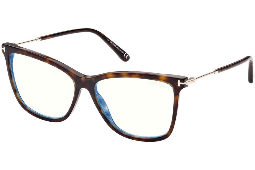 Glasögon Tom Ford FT5824-B 052 Cat Eye Havana