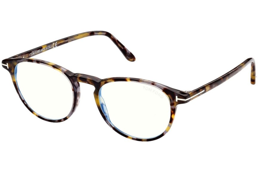 Glasögon Tom Ford FT5803-B 055 Runda Havana