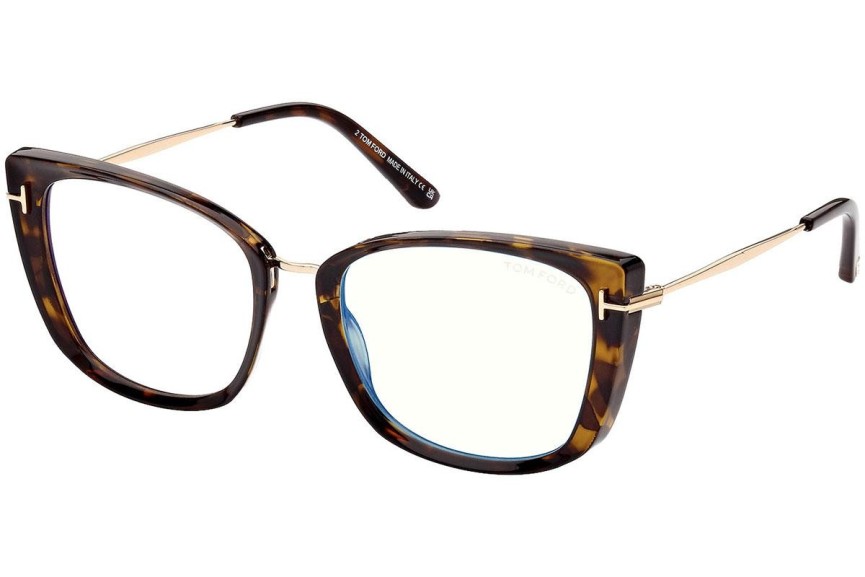 Glasögon Tom Ford FT5816-B 052 Cat Eye Havana