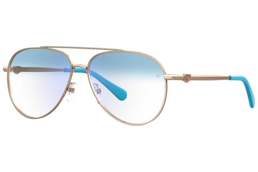 Glasögon Chiara Ferragni CF1009/BB HOT/K6 blue-light [non-prescription] Pilot Guld