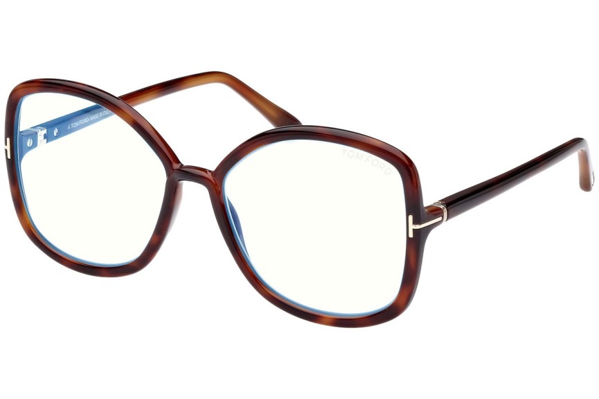 Glasögon Tom Ford FT5845-B 053 Fyrkantig Havana