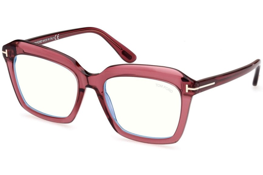 Glasögon Tom Ford FT5847-B 068 Fyrkantig Rosa