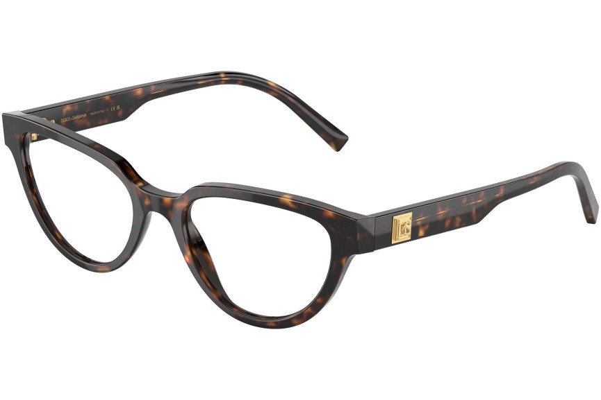 Glasögon Dolce & Gabbana DG3358 502 Cat Eye Havana