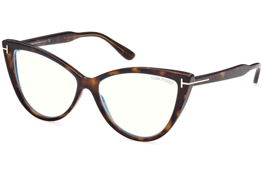 Glasögon Tom Ford FT5843-B 052 Cat Eye Havana