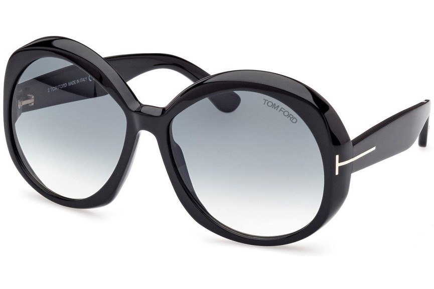 Solglasögon Tom Ford FT1010 01B Runda Svart