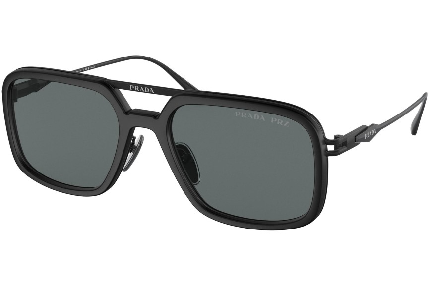 Solglasögon Prada PR57ZS 1BO5Z1 Polarized Fyrkantig Svart