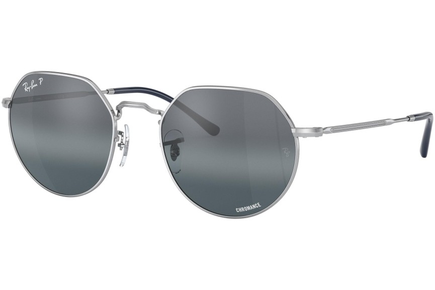 Solglasögon Ray-Ban Jack Chromance Collection RB3565 9242G6 Polarized Runda Silver