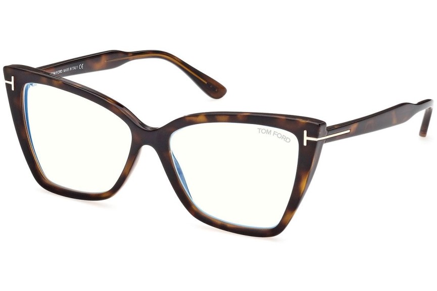 Glasögon Tom Ford FT5844-B 052 Cat Eye Havana