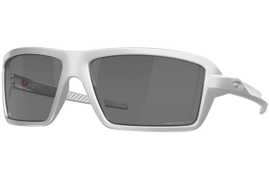 Solglasögon Oakley Cables X-Silver Collection OO9129-12 Polarized Rektangulära Silver