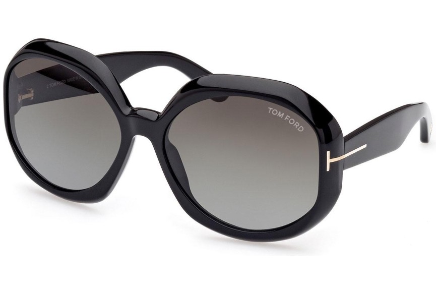 Solglasögon Tom Ford FT1011 01B Runda Svart