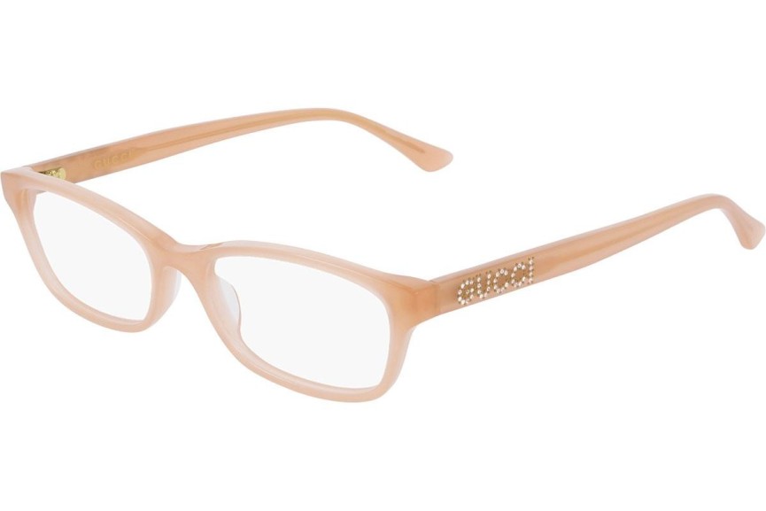 Glasögon Gucci GG0730O 008 Rektangulära Beige