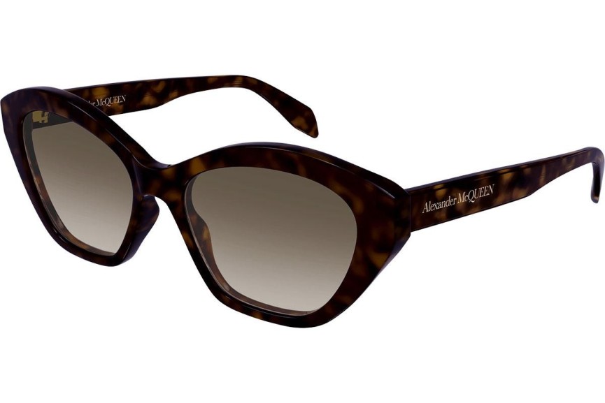 Solglasögon Alexander McQueen AM0355S 002 Cat Eye Havana