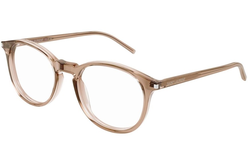 Glasögon Saint Laurent SL106 013 Runda Beige