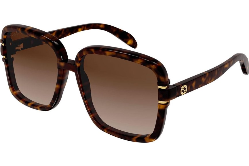 Solglasögon Gucci GG1066S 002 Oversize Havana