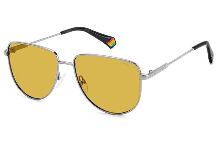 Solglasögon Polaroid PLD6196/S/X 6LB/MU Polarized Oval Silver